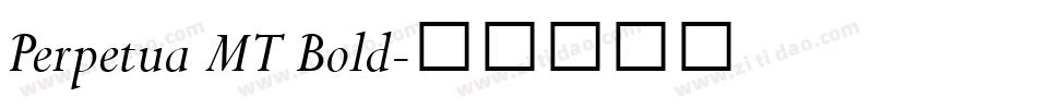 Perpetua MT Bold字体转换
